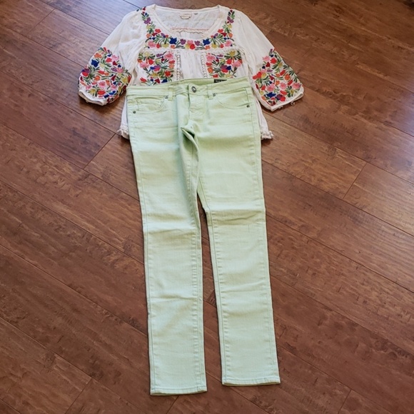 Volcom melo lime green jeans - Picture 1 of 8